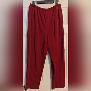 Quacker Factory Bold Red Sweatpants GUC